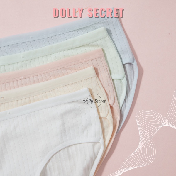Quần lót nữ cotton DOLLY SECRET kháng khuẩn tuyệt đối mềm mại màu dễ thương QL079