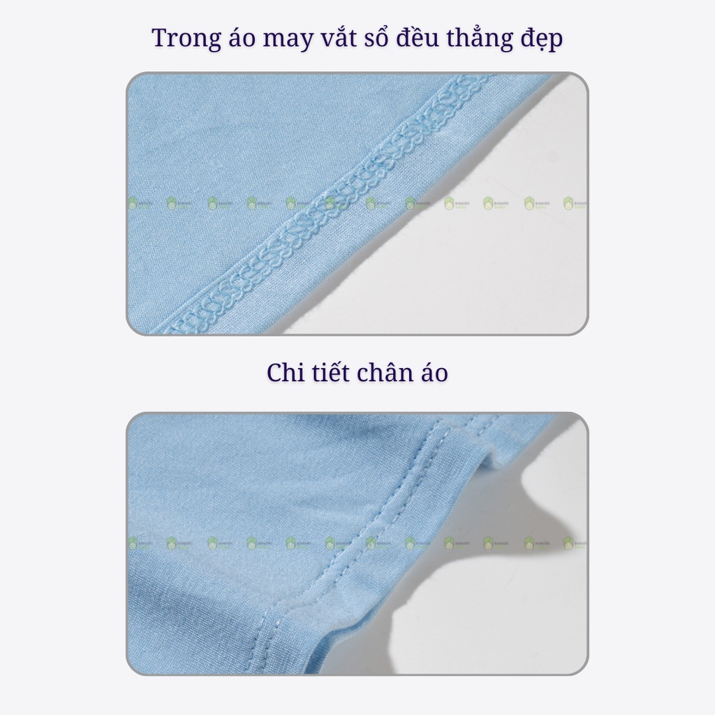 Bộ Cộc Tay Bé Gái, Bé Trai MIMONRI Vải Thun Lạnh Họa Tiết  Tai Thú Little Bear, Đồ Bộ Cho Bé Mặc Nhà Hè KW301