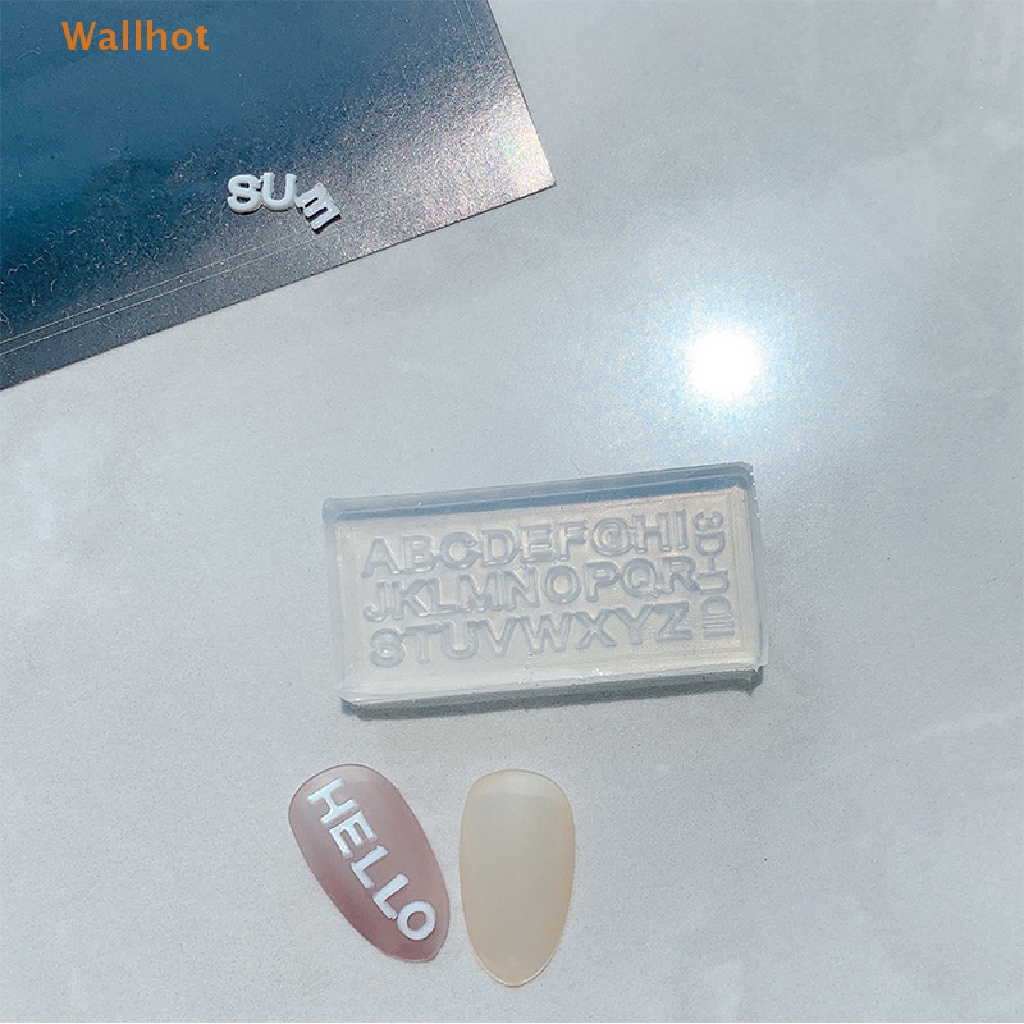 1 Khuôn Trang Trí Móng Tay Bằng Silicone Hình Chữ Cái 3D DIY