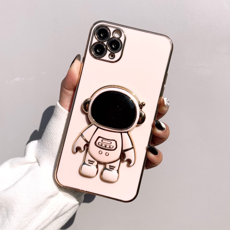 Ốp Lưng TPU Mềm Mạ Viền - Mẫu Phi Hành Gia  - PHG001