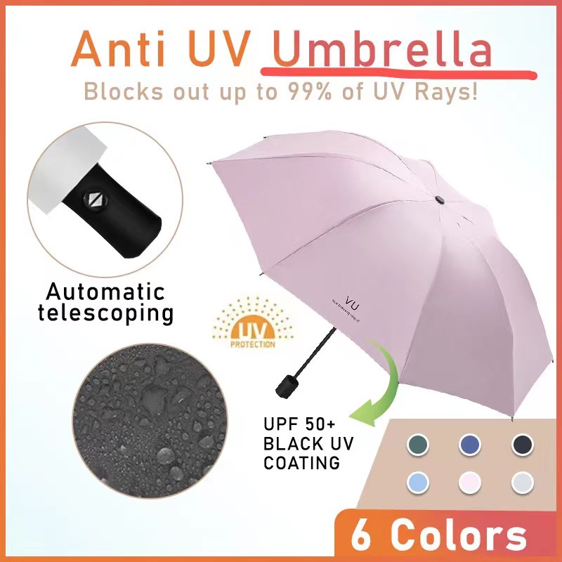 Dù Tự Động Màu Đen Chống Tia UV Dùng Làm Quà Tặng Giáng Sinh