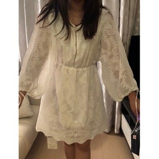 [ORDER] Đầm trắng ren dây đan chéo lưng MORAN (có ảnh thật)