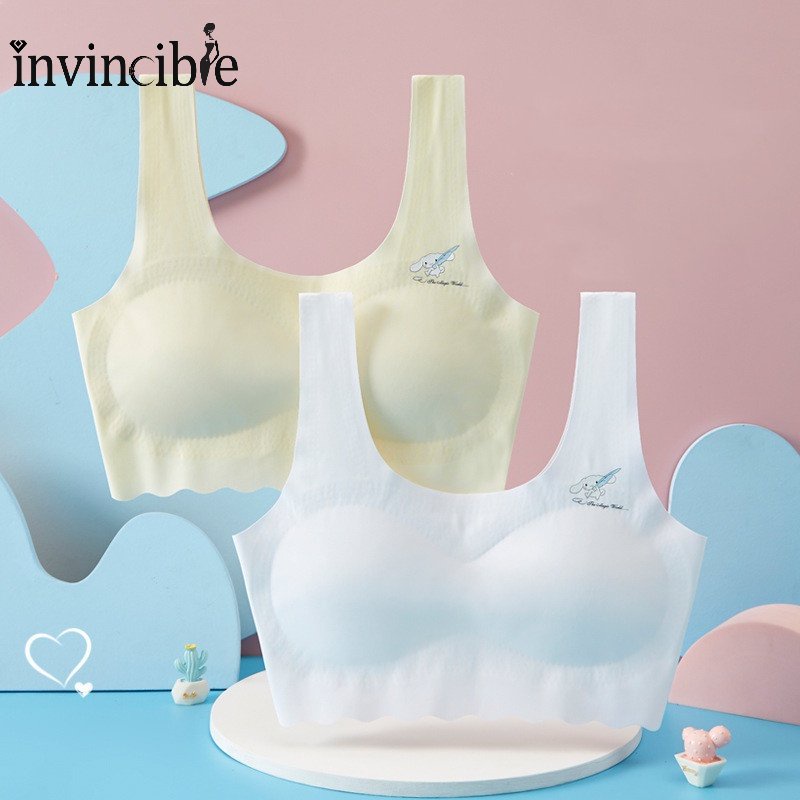 Áo Ngực Lụa Lạnh Không Đường May Màu Sắc Đơn Giản Thoáng Khí Thân Thiện Với Làn Da