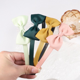 Kidsbows 1 dây cột tóc đính nơ lớn màu trơn phong cách hàn quốc cho bé gái - ảnh sản phẩm 2