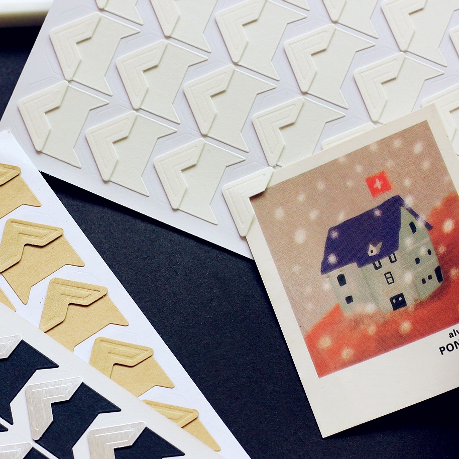 Set 24 Miếng Dán Góc Khung Ảnh Trang Trí Kiểu Vintage diy