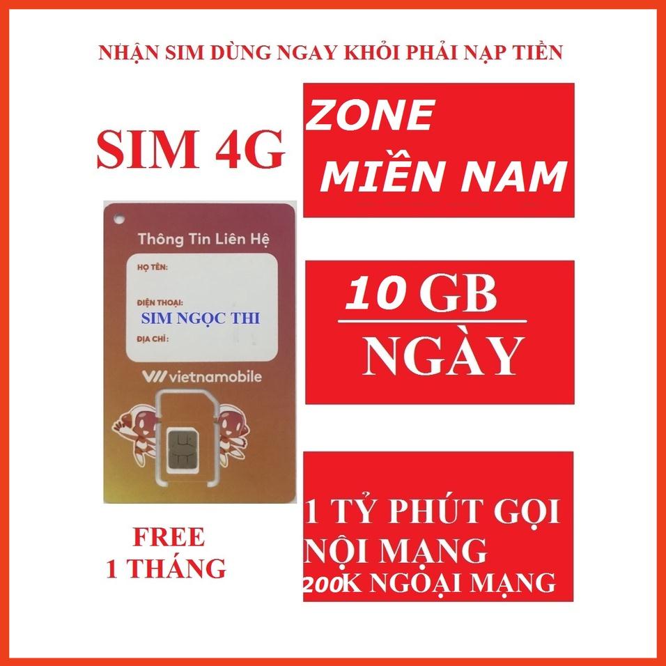 Sim 4G VietNam free 30 ngày Tặng 10GB /NGAY +Gọi Miễn Phí