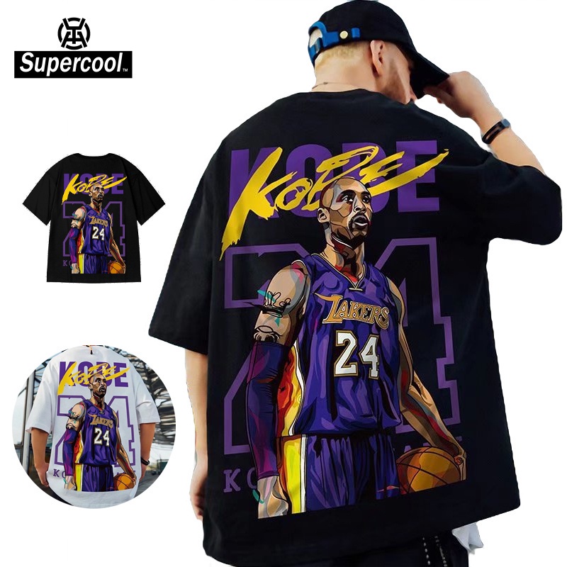 #SupercooL# Áo Phông Nam Thể Thao Lakers Áo Thun Tay Lỡ Form Rộng Oversize Basic Tee Cổ Tròn Vải Thoáng Thun Lạnh PE Co Nhanh Khô Cao Cấp Co Giãn Phong Cách âu Mỹ Streetwear In Chạy Bộ Chuyên Thể Dục Bóng Rổ Freesize Cho Cặp Đôi Thời Trang