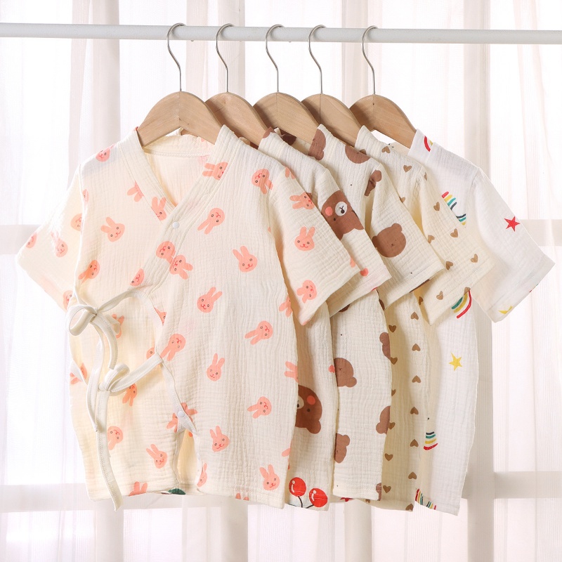 Bộ Áo Liền Quần Bằng Cotton Phong Cách Kimono Thời Trang Mùa Hè 2023 Dành Cho Bé