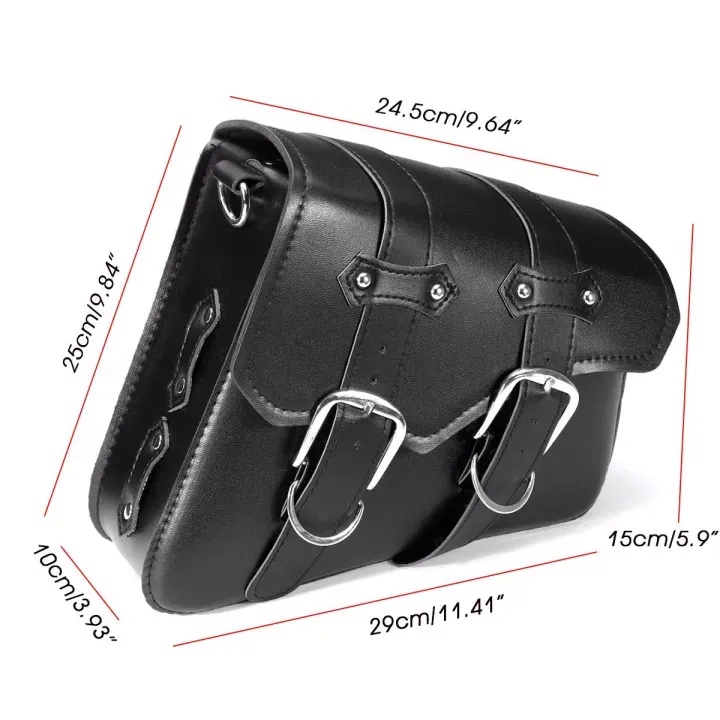 Túi da PU 29cm Treo Xe Moto, Xe Máy - có ngăn đựng bình nước