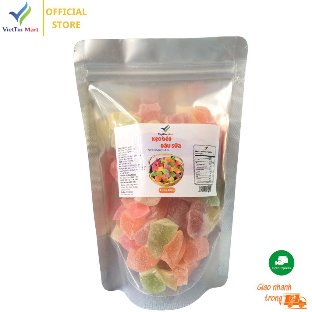 Kẹo Dẻo Dâu Sữa Viettin Mart 1KG