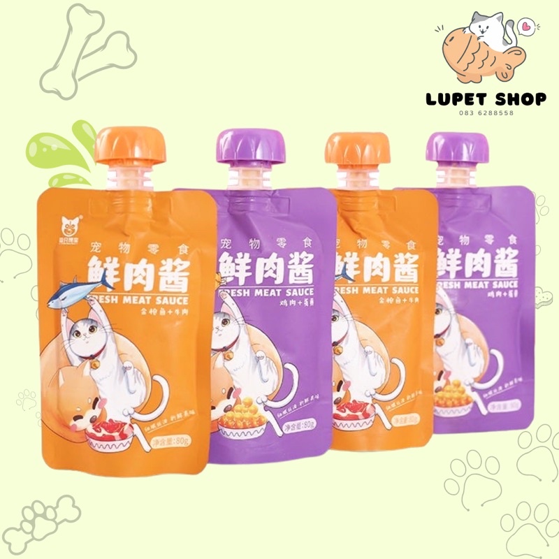 Nắp vặn mèo 2 màu 80gam
