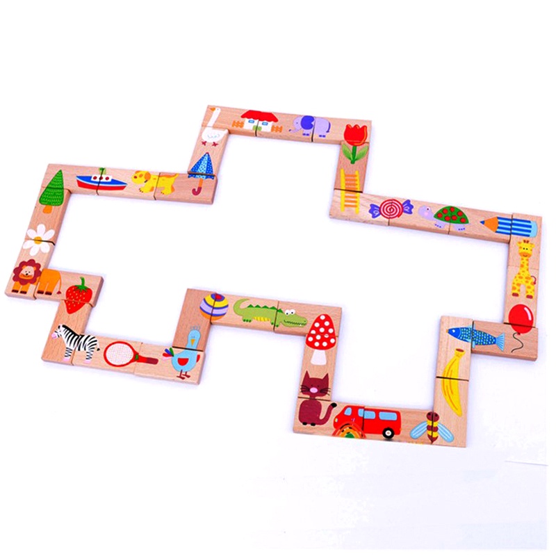 Đồ chơi gỗ S-kids, Domino động vật