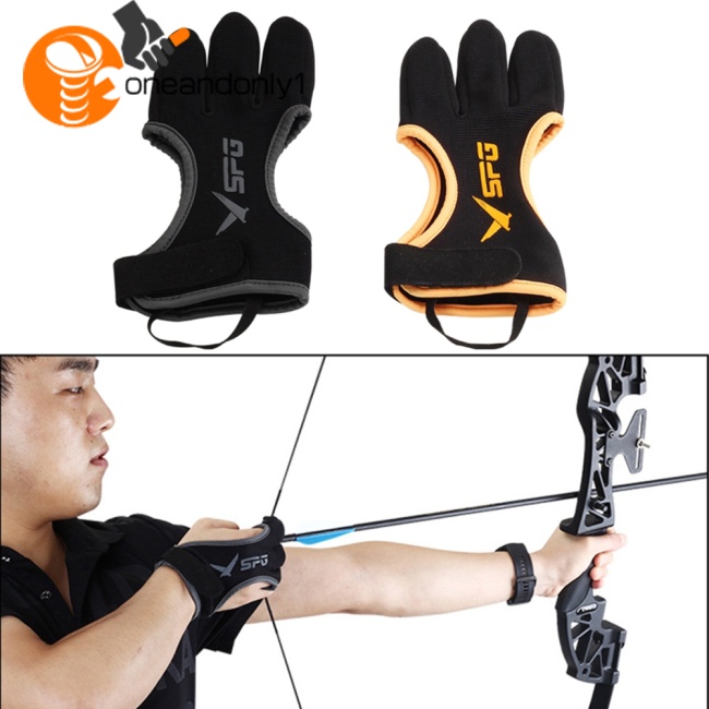 Găng Tay Bắn Cung 3 Ngón Chống Trượt Có Thể Điều Chỉnh