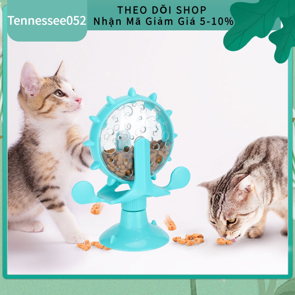 [Hàng Sẵn]  Đồ chơi Cối xay gió nhả hạt tương tác cho mèo Vòng quay rò rỉ thức ăn ABS【Tennessee052】