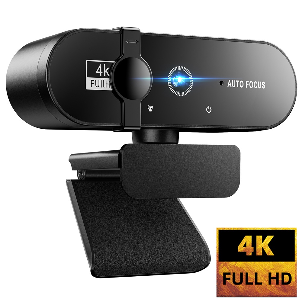 Webcam 4K Mini 1080P Full HD 2K Có Micro Tự Động Xoay Cho PC Laptop