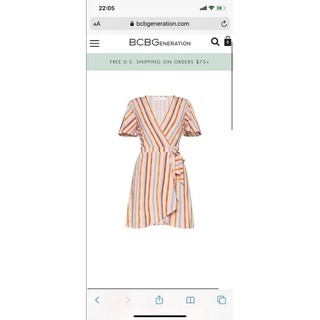 Đầm wrap sọc BCBG Kami