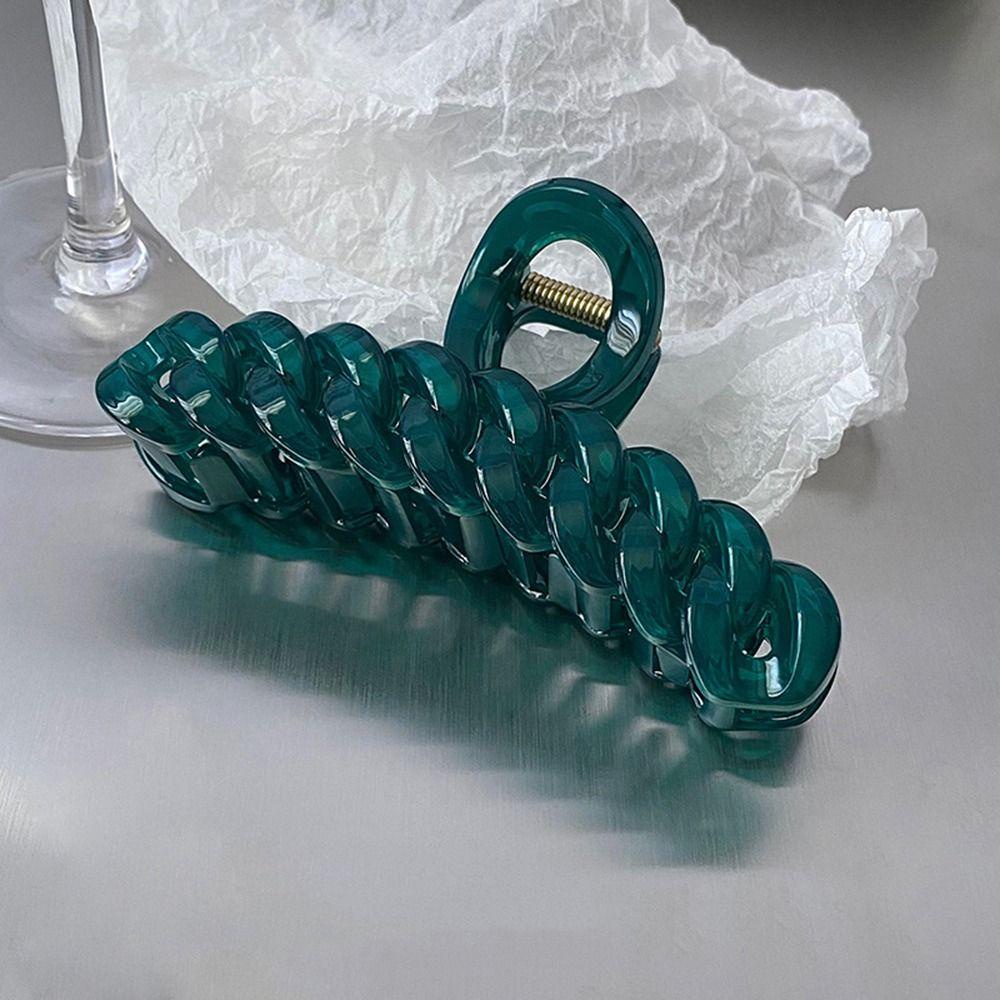 FORBETTER Kẹp Tóc Đuôi Ngựa Bằng Axit Acetic Phối Dây Xích Sáng Tạo Thanh Lịch Cho Nữ