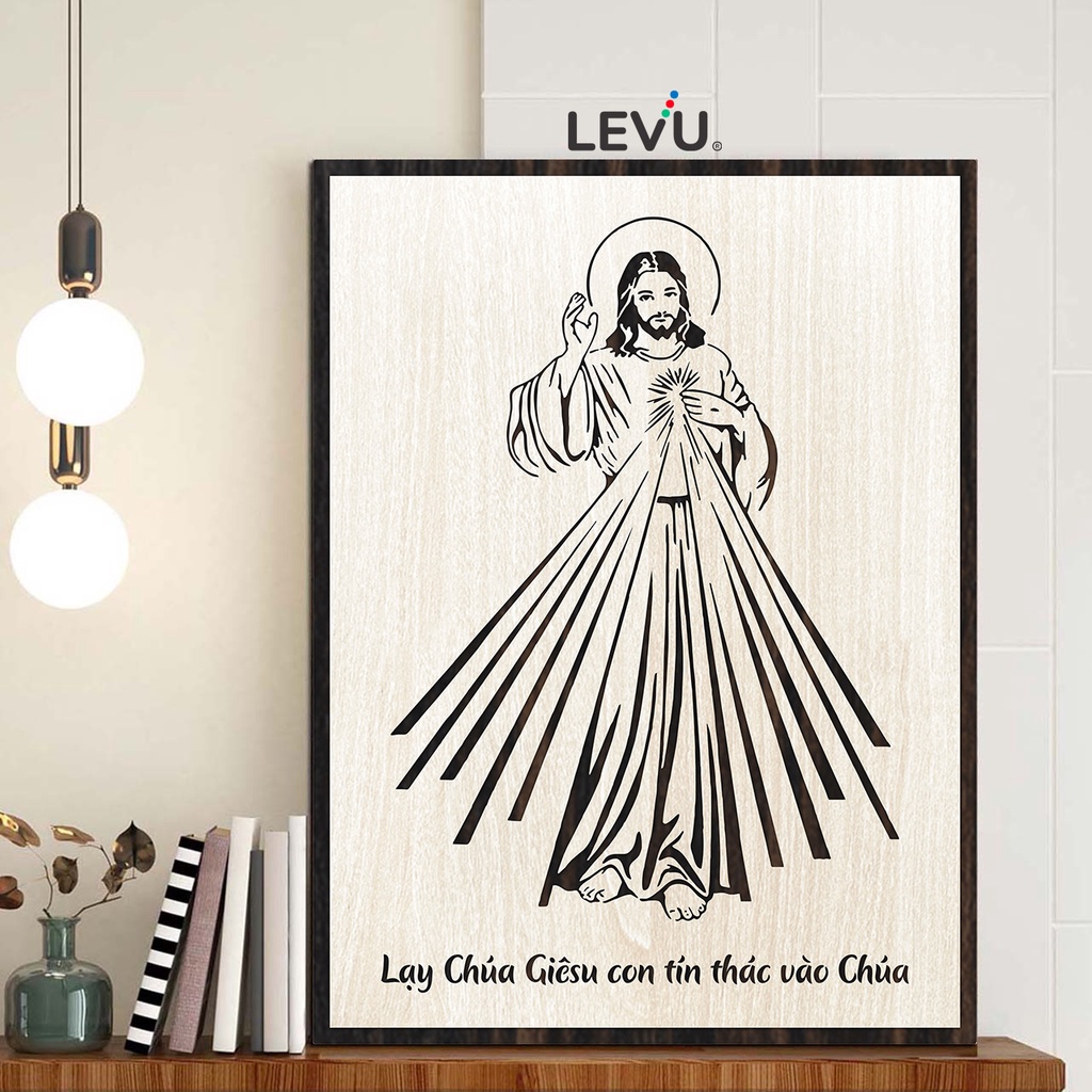 Tranh Công Giáo LEVU CG13 "Lạy Chúa Giêsu con tín thác vào Chúa"