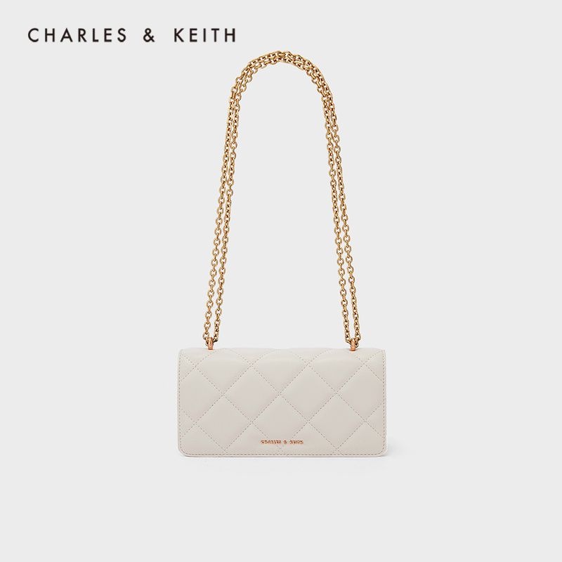 Túi Xách Charles & KEITH CK6 Phối Dây Xích Đính Đá Tranh Sơn Dầu Dễ Thương Cho Nữ10680924
