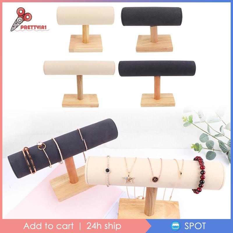 [Prettyia1] Giá Đỡ Trưng Bày Trang Sức Bằng Gỗ Để Bàn