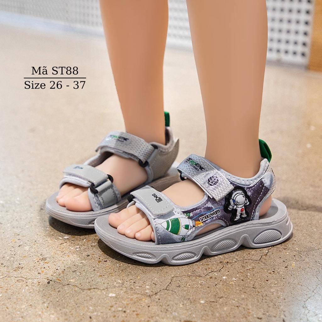 Dép đi học cho bé trai Sandal quai hậu học sinh nam cao cấp mang mùa hè êm nhẹ thời trang Kho Giày Trẻ Em Hà Nội ST88