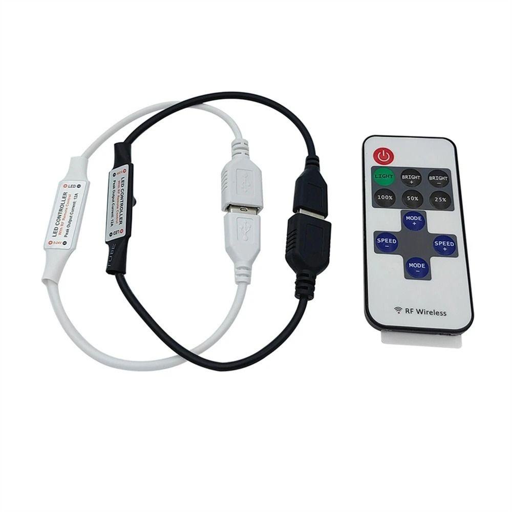 Bộ Điều Khiển Công Tắc Điều Chỉnh Độ Sáng Dây Đèn LED 11 Phím RF Cho 5050 / 2835