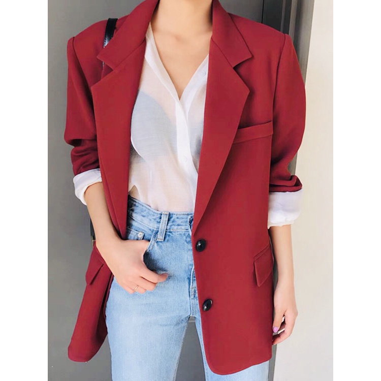 Áo khoác vest nữ, blazer nữ tay dài, phong cách hàn quốc AO001