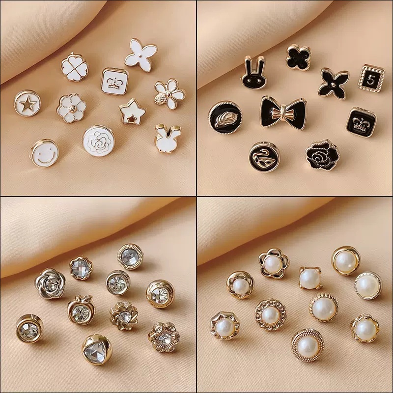 Ghim Cài Cổ Áo Mini Dễ Thương Phong Cách Hàn Quốc