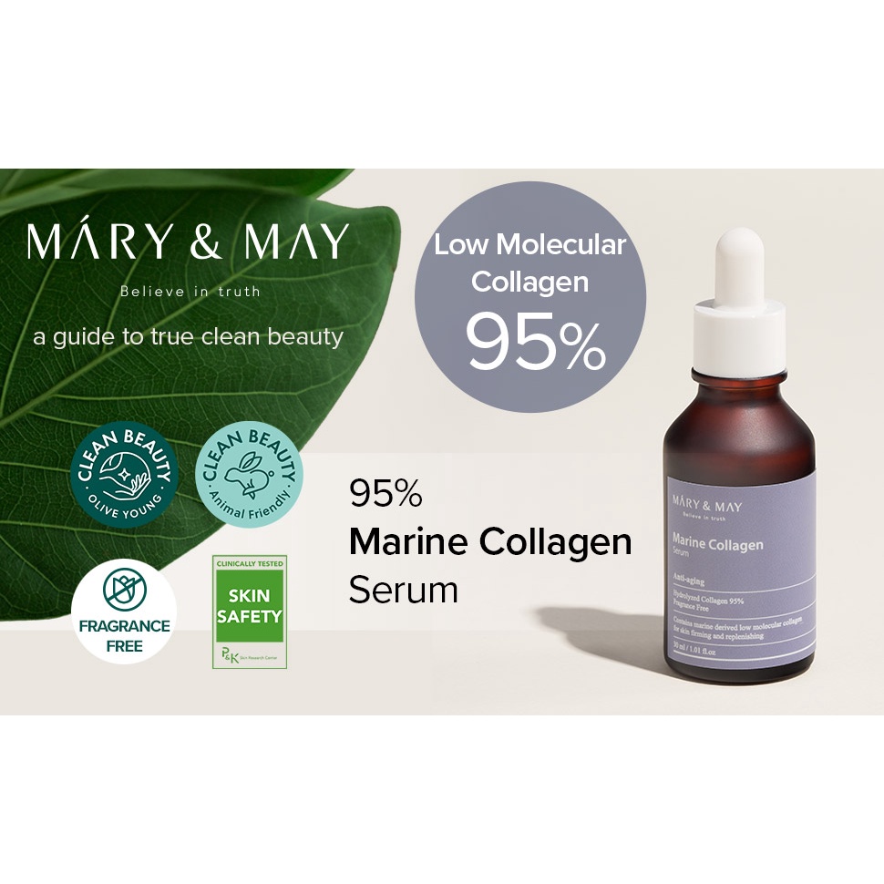 Tinh chất Collagen ngăn ngừa lão hoá Mary & May Marine Collagen Serum 30ml