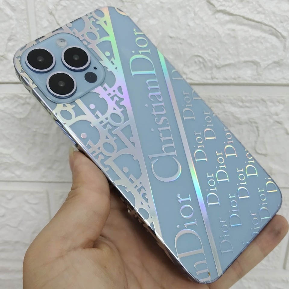 Dán PPF Iphone kim tuyến họa tiết Dior 5/5s tới 14promax full lưng viền