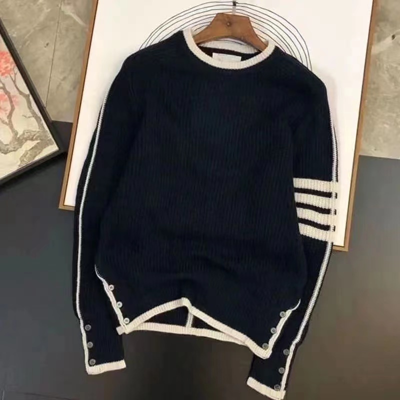 Hàng Xuất Khẩu Châu Âu ~ Áo Sweater Nam Nữ Tay Dài Kẻ Sọc Size Lớn Mặc Ngoài Trời Mùa Thu Đông