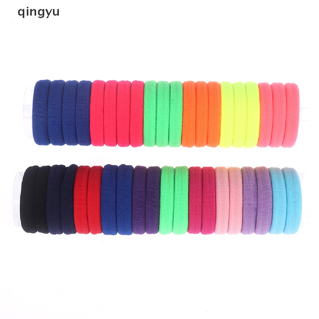 Bộ 20 Dây Cột Tóc Cao Su Co Giãn Nhiều Màu Sắc Cho Nữ