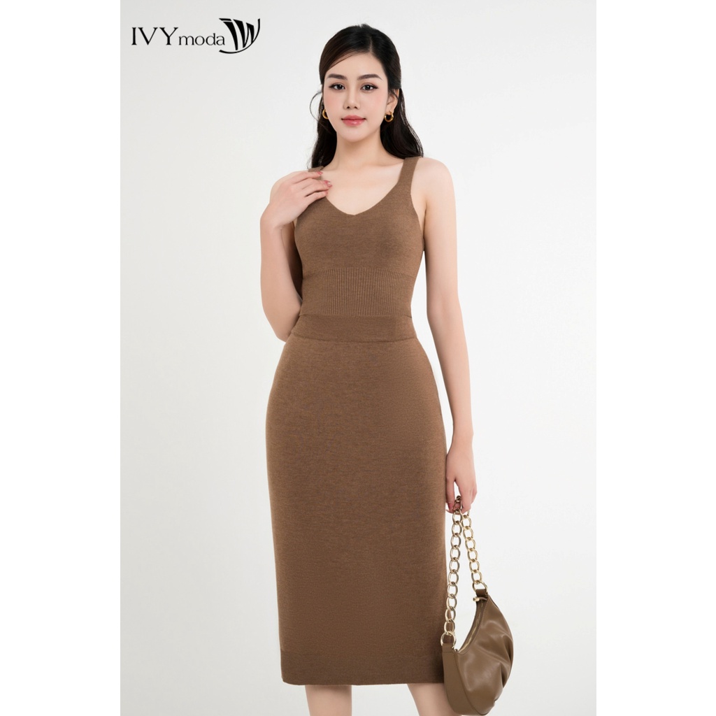 Áo 2 dây len lông cừu nữ IVY moda MS 12M7810