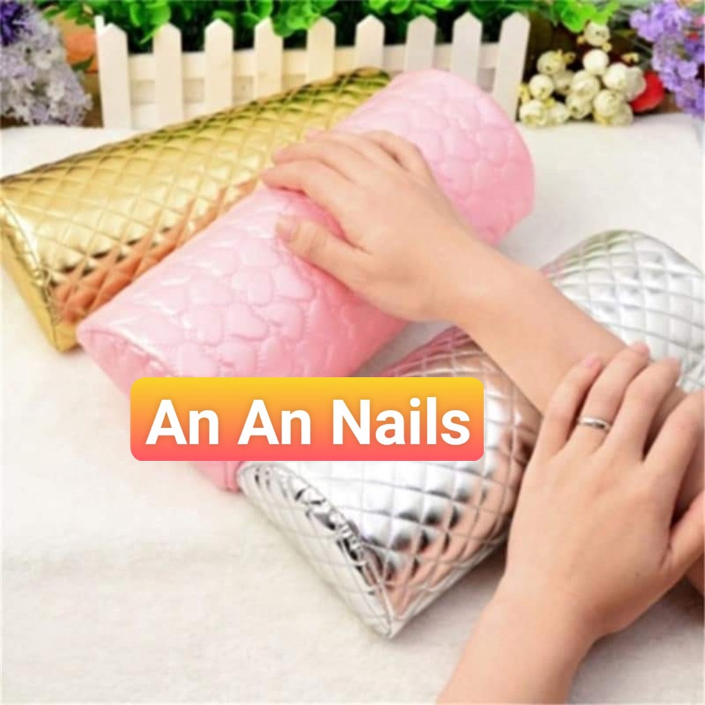 Gối da kê tay làm nail thanh lý tặng kèm thảm cùng màu gối