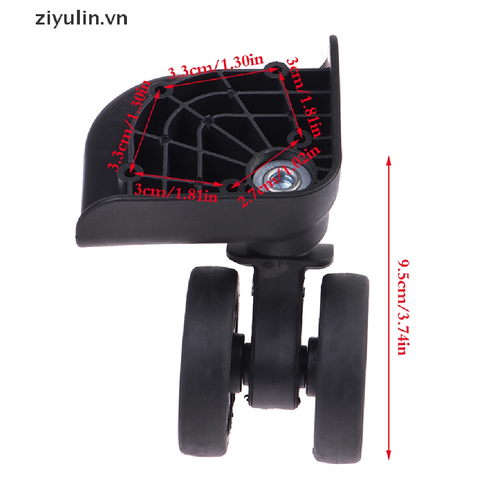 Bộ 2 Bánh Xe Xoay 360 Độ Thay Thế Cho Vali Hành Lý