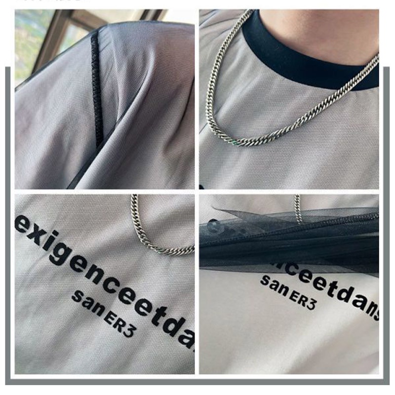 Áo thun AOKANG tay ngắn giả hai lớp thiết kế thời trang mùa hè 2023 mới thường ngày dành cho nam