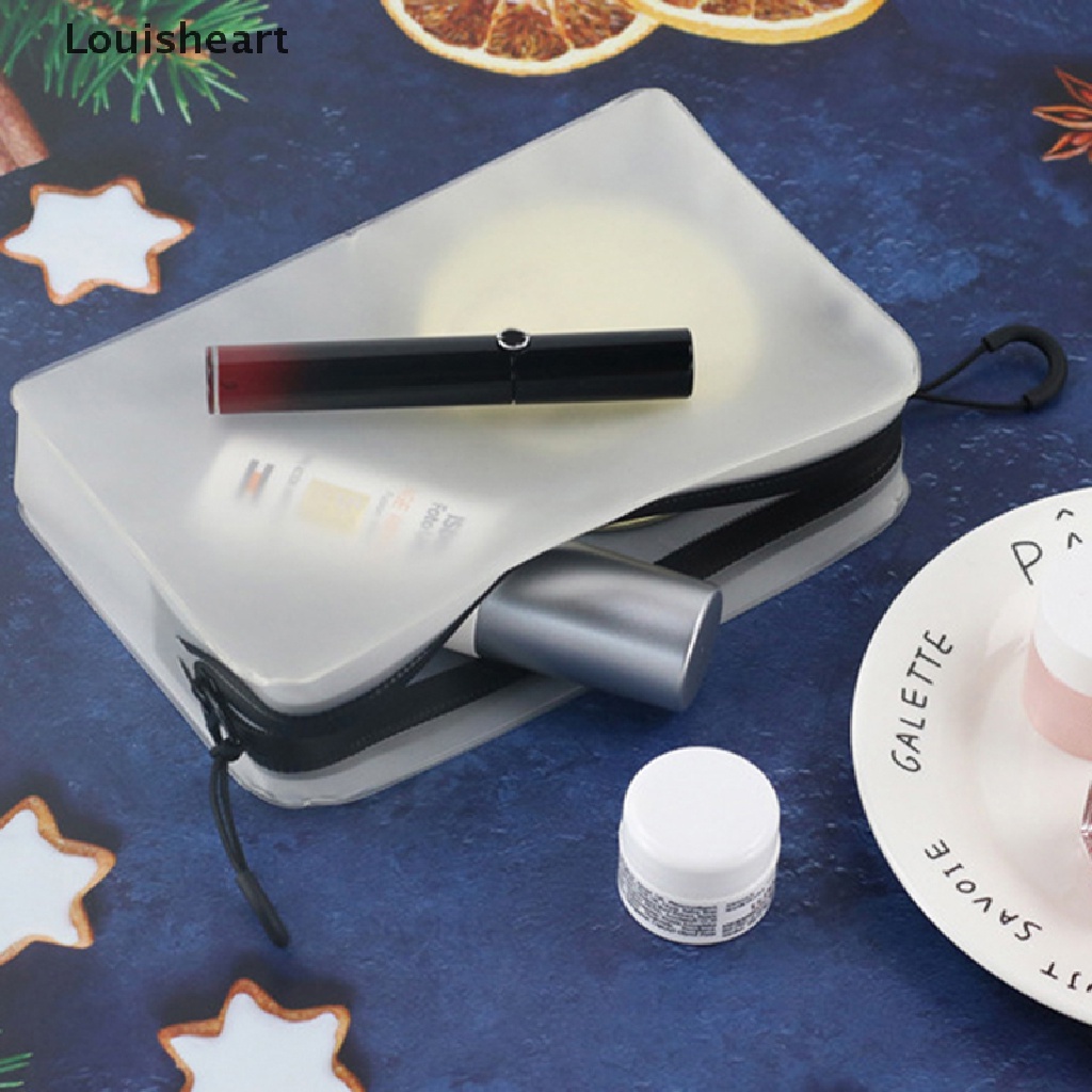 Túi Đựng Mỹ Phẩm Louisheart Chống Thấm Nước Sức Chứa Lớn Trong Suốt Có Khóa Kéo Tiện Dụng