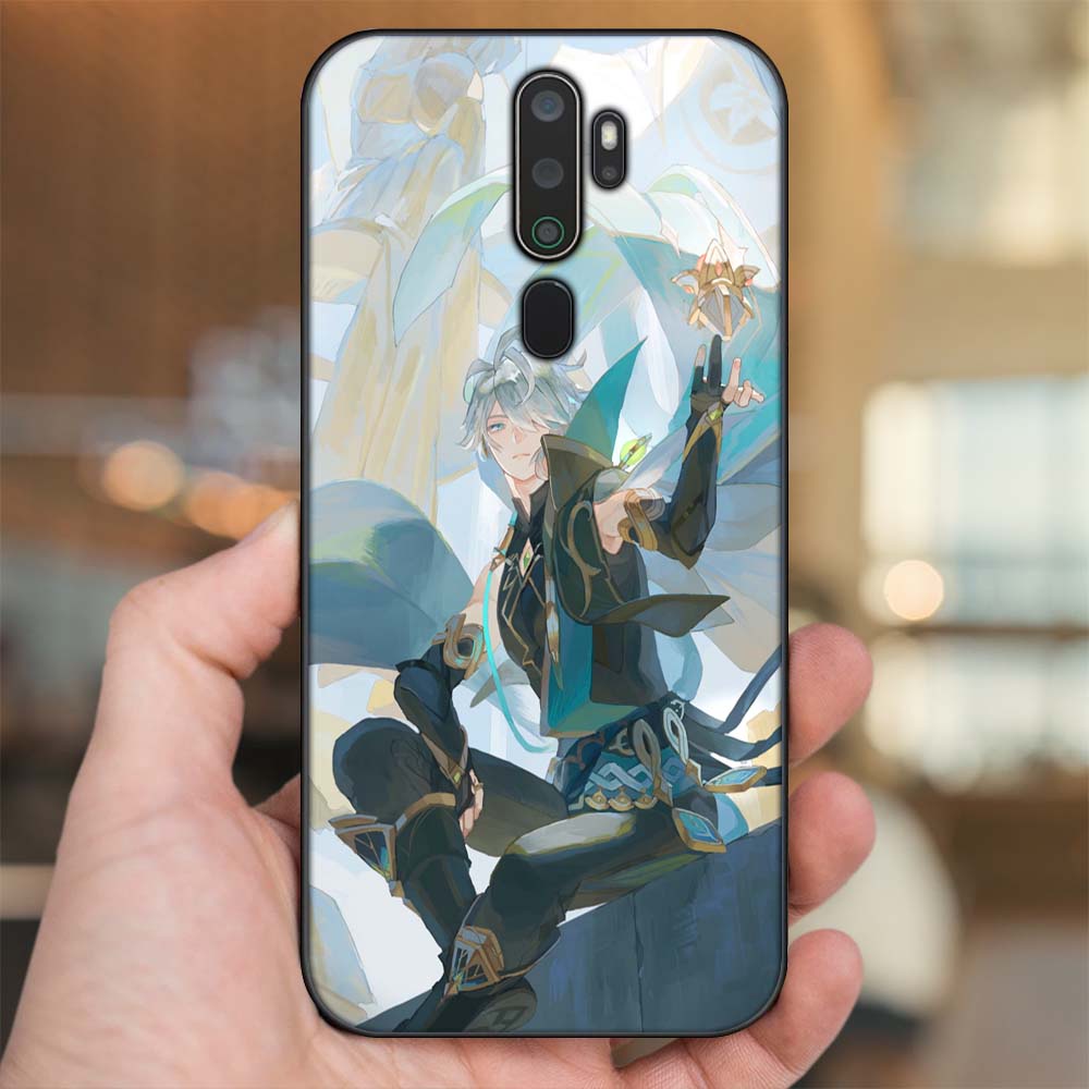 Ốp lưng Oppo A5 2020, A9 2020 viền đen in hình Alhaitham Genshin Impact