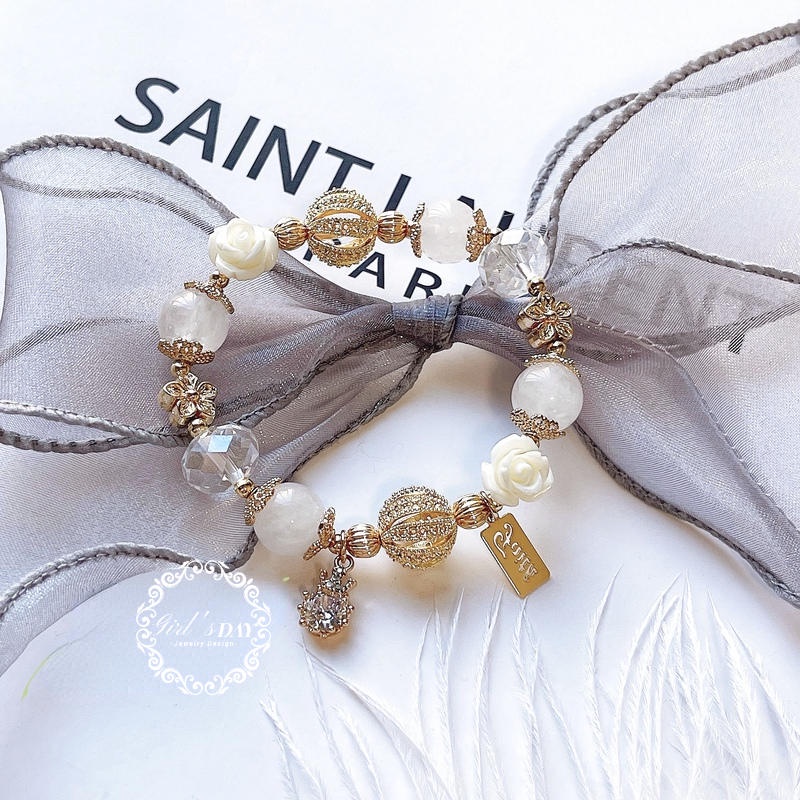 Vòng Tay Pha Lê Màu Trắng Thời Trang Cho Nữ