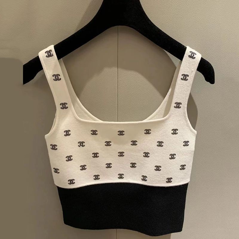 Hàng Có Sẵn! Chane!Áo Sweater Không Tay Thiết Kế Mới Thời Trang Mùa Hè 2022 Theo Phong Cách Hàn Quốc