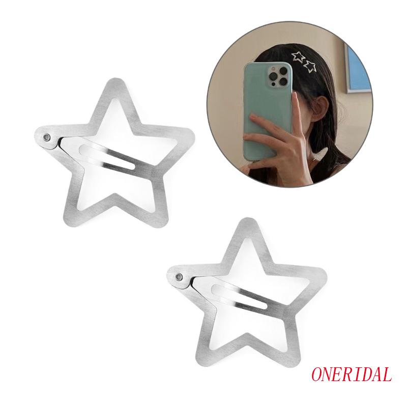 2 / 5 / 20 Kẹp Tóc Kim Loại Chống Trượt Hình Ngôi Sao