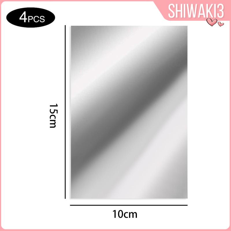 Bộ 4 Miếng Gương Dán Tường Trang Trí Phòng Tắm