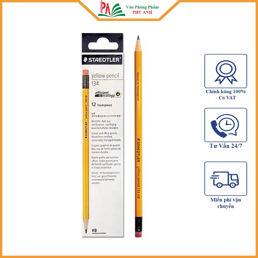 Bút chì staedtler 134,bút chì Đức 2B/HB