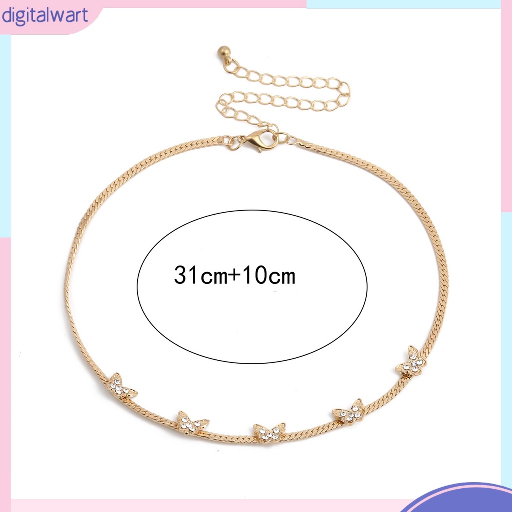 [DIWA] Vòng Cổ Choker Mở Rộng Dát Đá Giả Kim Cương Màu Trơn Trang Sức Cô Dâu