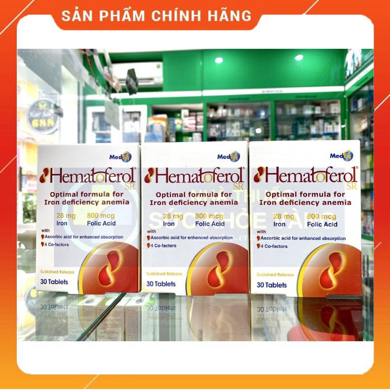 ✅ HEMATOFEROL - Viên Uống Bổ Sung Sắt, Acid Folic Cho Mẹ Và Bé (Hộp 30 viên)