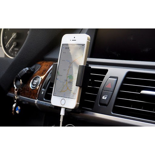 Giá đỡ, kẹp điện thoại trên xe hơi, ô tô cài khe cửa gió Điều Hòa.