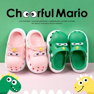 Cheerful Mario Dép Cross Hình Khủng Long Mario Chống Trượt Thời Trang Mùa Hè Cho Bé Trai