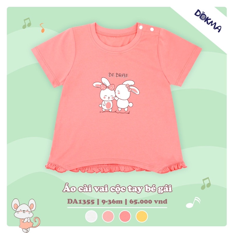SALE 20% 9-36M Áo cộc tay bé gái Dokma DA1355