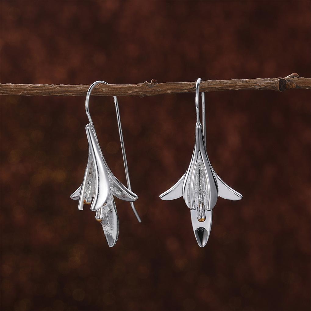 1 Đôi Bông Tai Xỏ Lỗ Hình Hoa Thanh Lịch Dành Cho Nữ