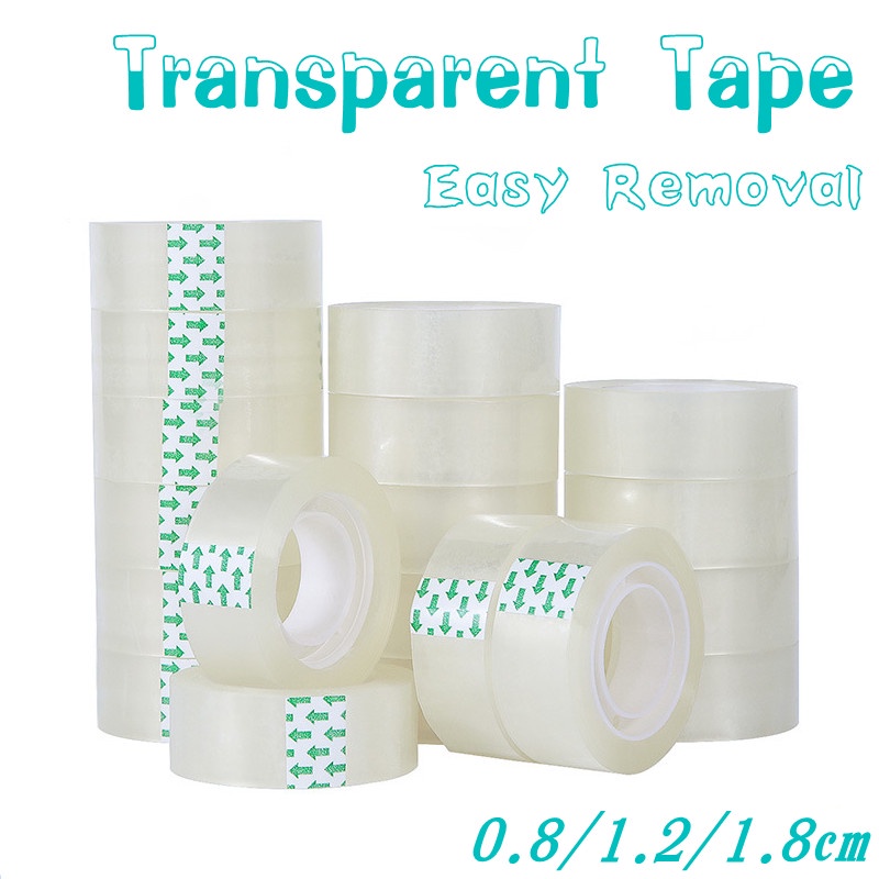 1 Cuộn Băng Keo Trong Suốt Không Để Lại Dấu Vết 0.8 / 1.2 / 1.8cm